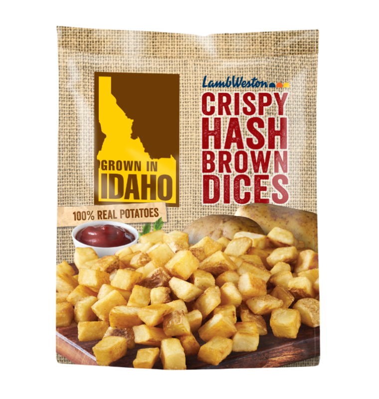 crispy hash brown dices grown in idaho