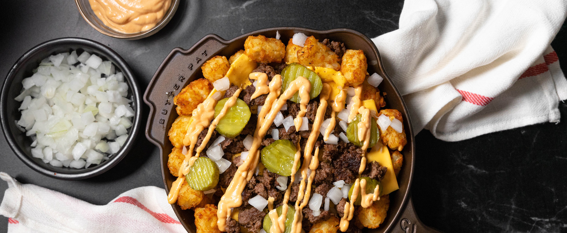Loaded Cheeseburger Tots - Grown in Idaho®